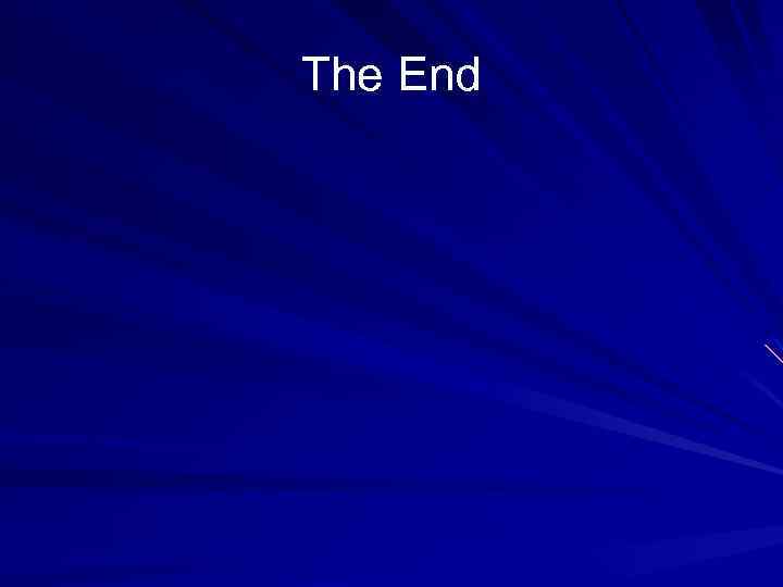 The End 