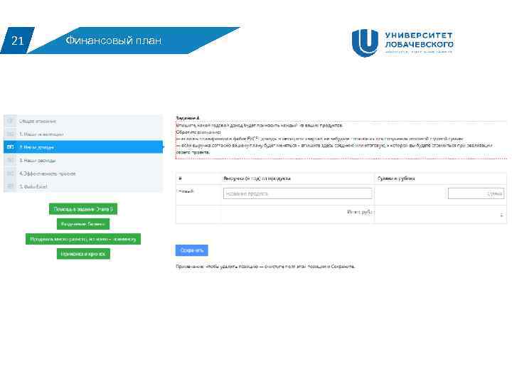 21 Финансовый план 
