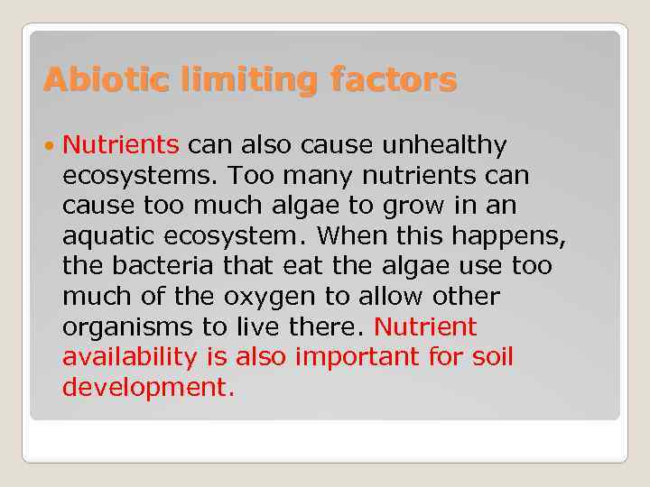 Abiotic And Biotic Limiting Factors What Are 9062