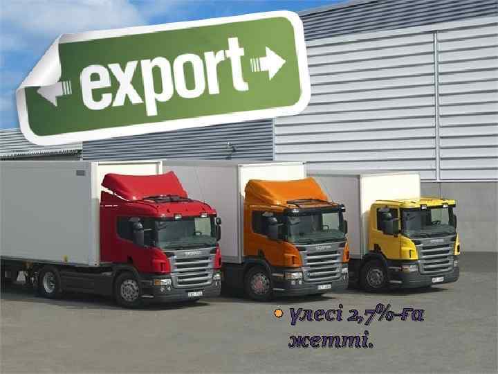  үлесі 2, 7%-ға жетті. 