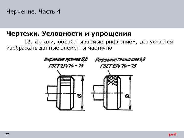 Части чертежа