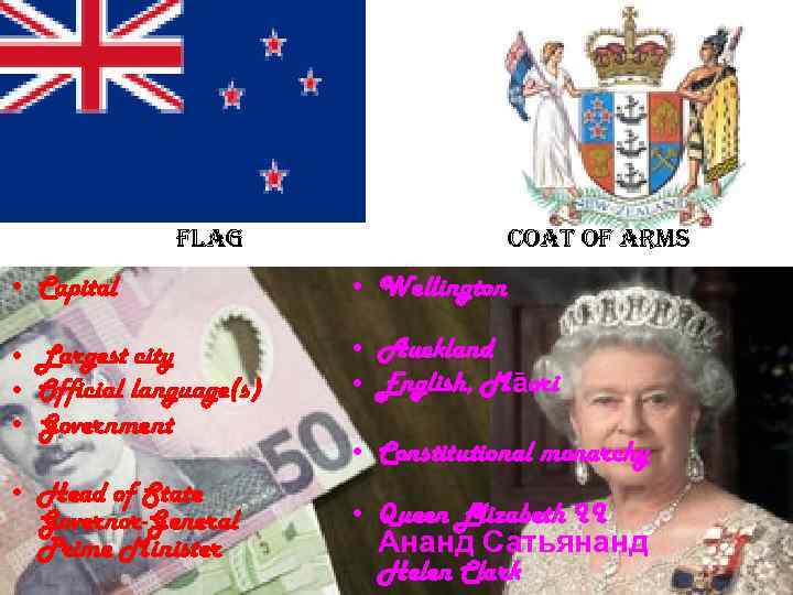 flag Coat of arms • Capital • Wellington • Largest city • Official language(s)