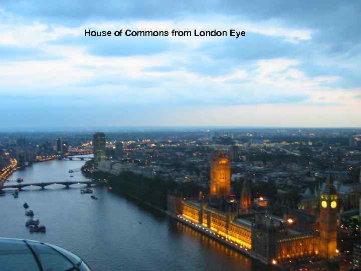 House of Commons from London Eye 