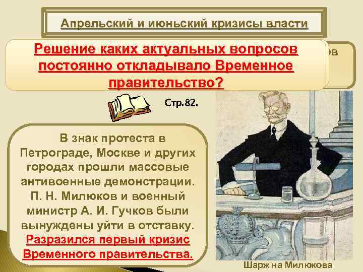 Апрельский и июньский кризисы власти Решение каких актуальных вопросов 18 апреля министр иностранных дел