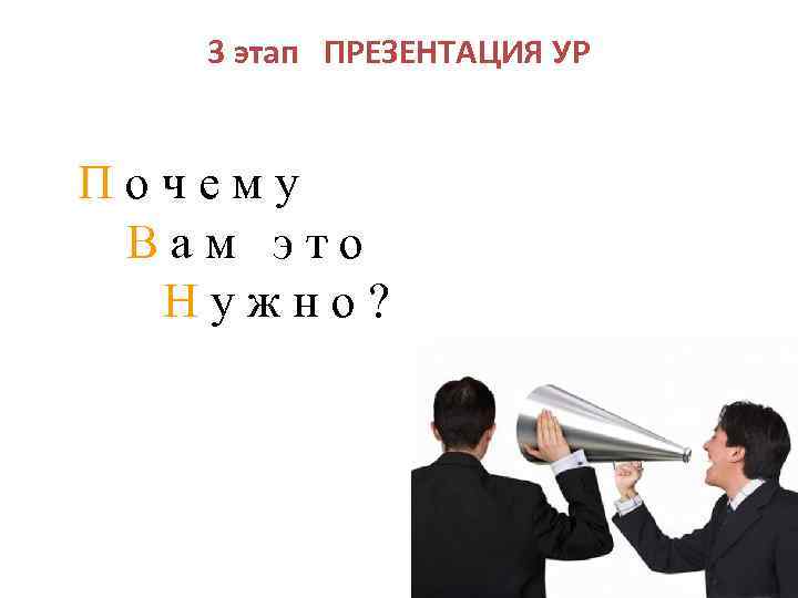 3 этап ПРЕЗЕНТАЦИЯ УР Почему Вам это Нужно? 