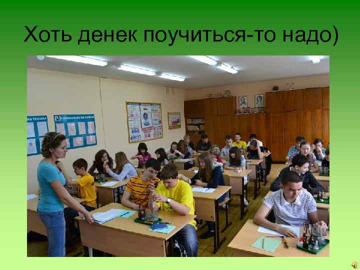 Хоть денек поучиться-то надо) 