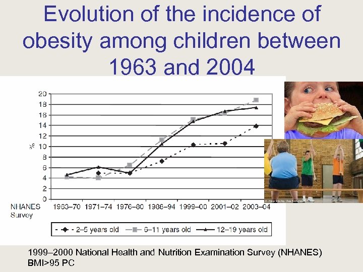 Evolution of the incidence of obesity among children between 1963 and 2004 1999– 2000