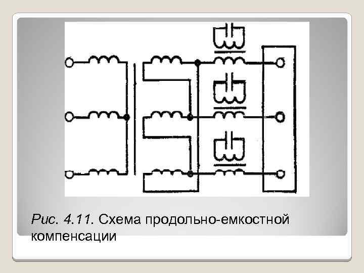 Рис. 4. 11. Схема продольно-емкостной компенсации 