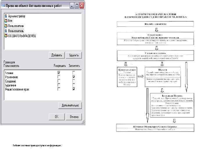 Гибкая система прав доступа к информации. 