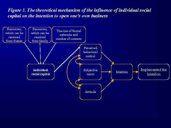 Figure 1. The theoretical mechanism of the influence of individual social capital on the