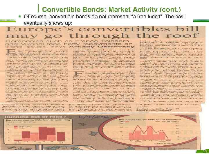 Convertible Bonds: Market Activity (cont. ) Of course, convertible bonds do not represent “a