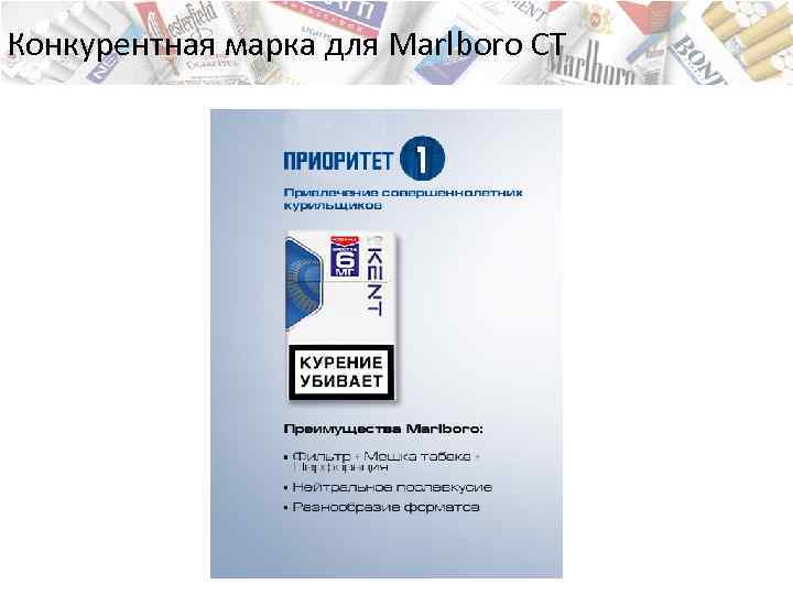 Структура контакта 2 (без Ipad) Конкурентная марка для Marlboro CT Призовая матрица - СПБ