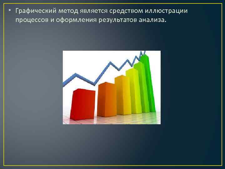  • Графический метод является средством иллюстрации процессов и оформления результатов анализа. 