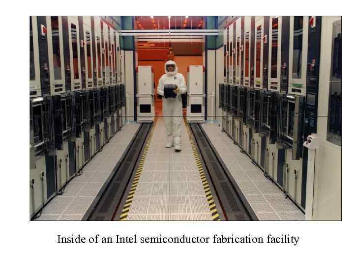Inside of an Intel semiconductor fabrication facility 