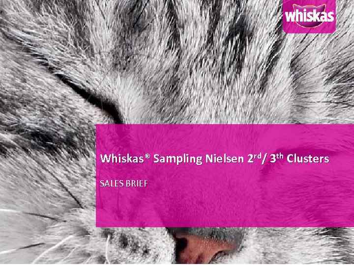 Whiskas® Sampling Nielsen 2 rd/ 3 th Clusters SALES BRIEF 