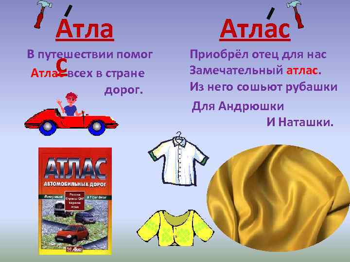 Атла В путешествии помог с Атлас всех в стране дорог. Атлас Приобрёл отец для