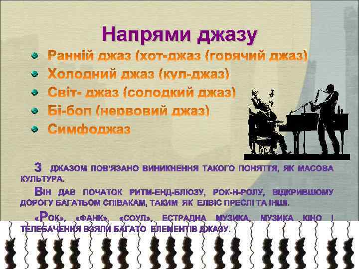 Напрями джазу 