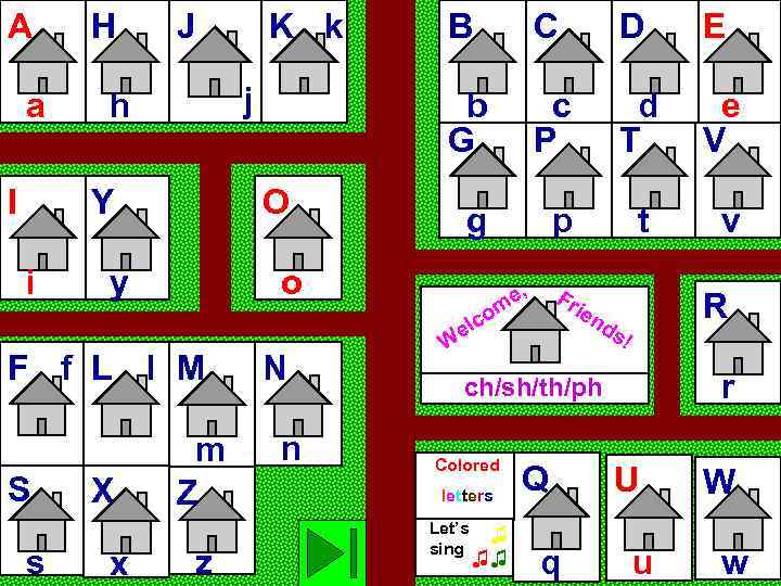 A a I H B C D E b G j h Y i