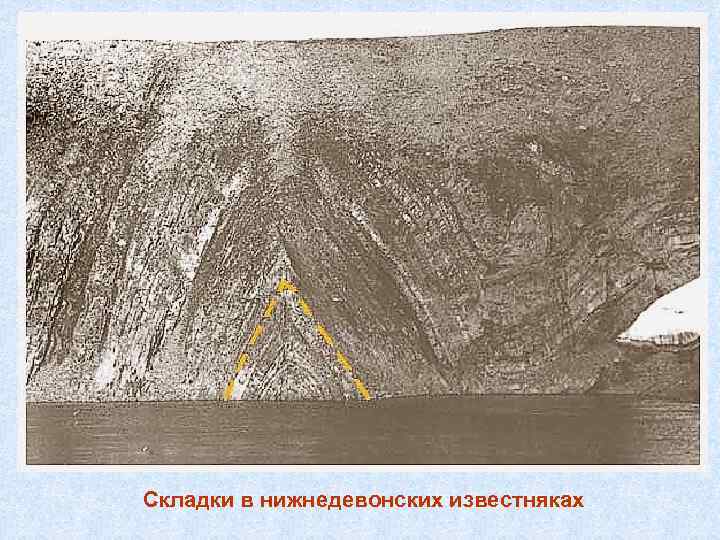 Складки в нижнедевонских известняках 