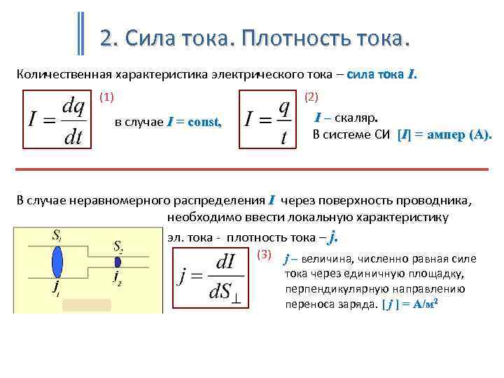 Что называется плотностью тока