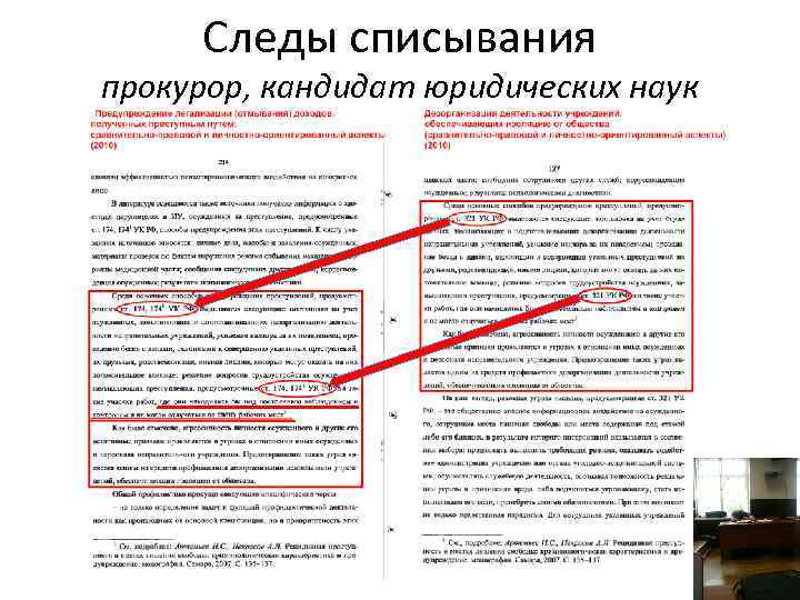 Следы списывания прокурор, кандидат юридических наук 