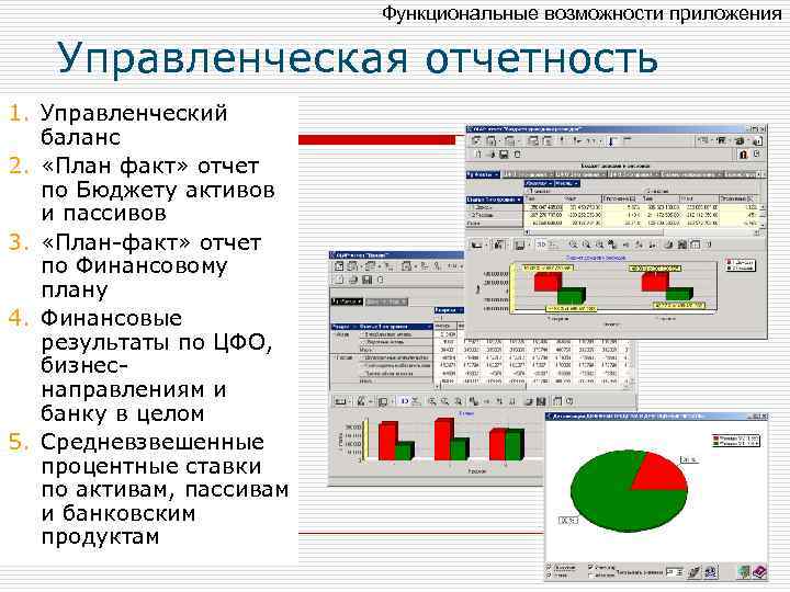 Возможности приложения. Функциональные возможности приложения. Плановая управленческая отчетность. Информационные системы, создающие управленческие отчеты примеры. Функциональные отчеты.