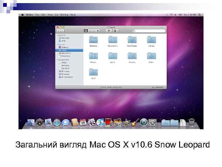 Загальний вигляд Mac OS X v 10. 6 Snow Leopard 