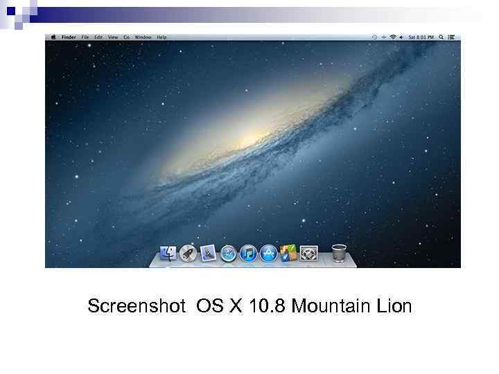 Screenshot OS X 10. 8 Mountain Lion 