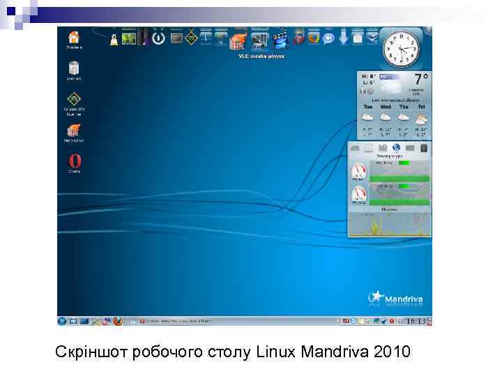 Скріншот робочого столу Linux Mandriva 2010 