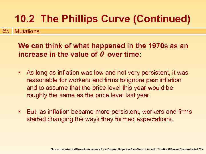 10. 2 The Phillips Curve (Continued) Slide 10. 14 Mutations We can think of