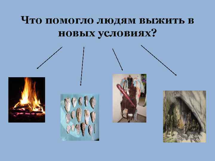 Что помогло людям выжить в новых условиях? 