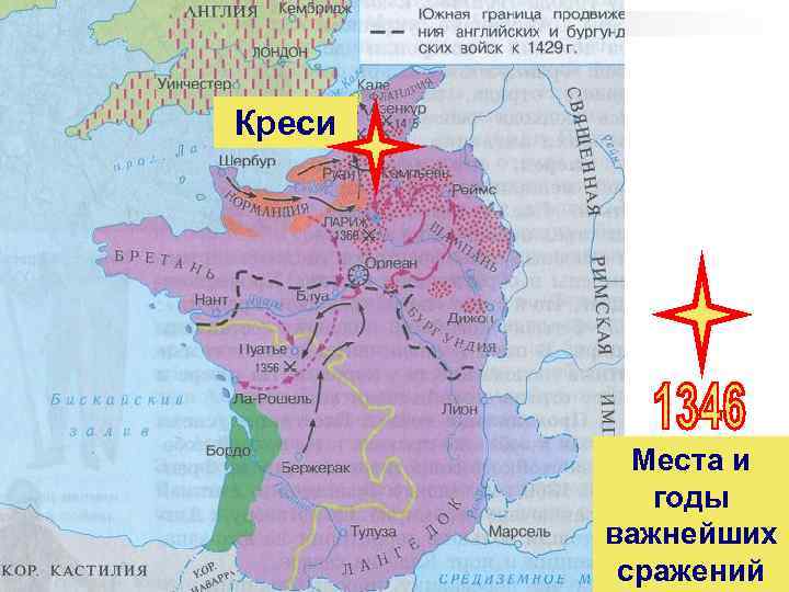 Креси Места и годы важнейших сражений 