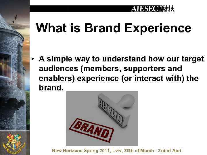 What is Brand Experience • A simple way to understand how our target audiences