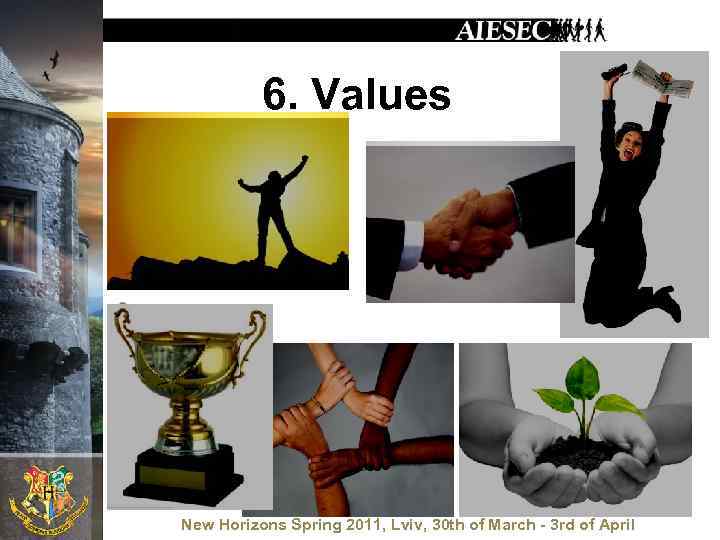 6. Values New Horizons Spring 2011, Lviv, 30 th of March - 3 rd