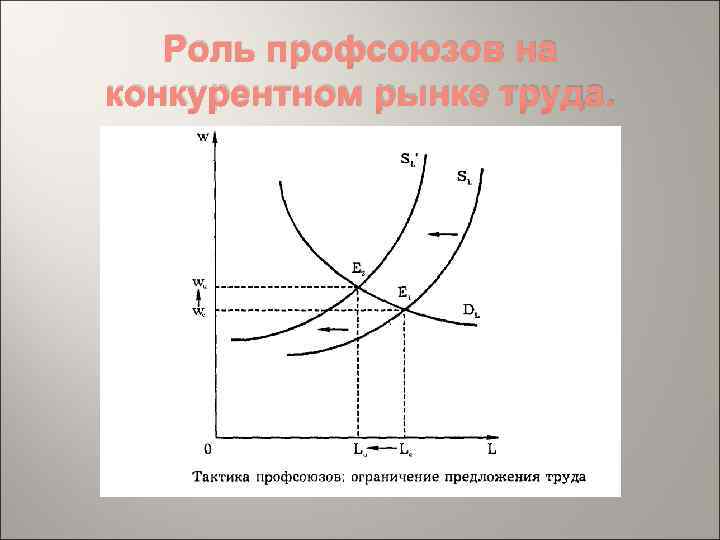 Роль профсоюзов на конкурентном рынке труда. 