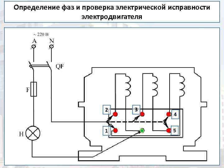 Проверка 3. Схема измерения сопротивления изоляции обмоток электродвигателя. Прозвонка электродвигателя 220в. Прозвонка асинхронного трехфазного электродвигателя.