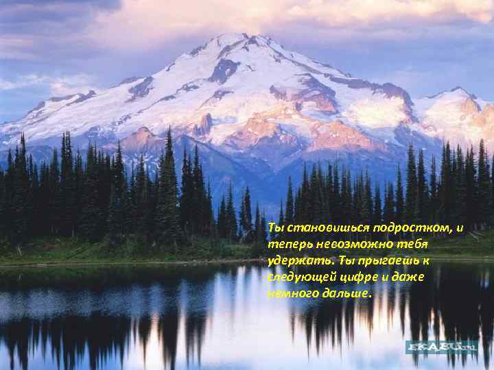 Ты становишься подростком, и теперь невозможно тебя удержать. Ты прыгаешь к следующей цифре и