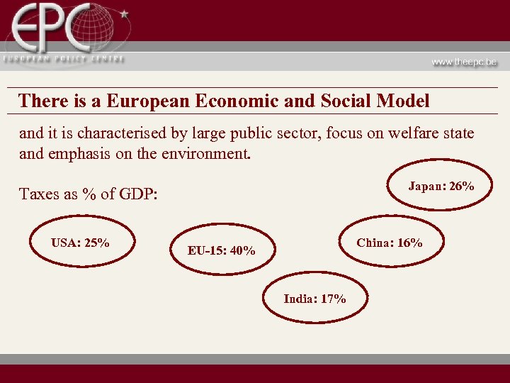 There is a European Economic and Social Model and it is characterised by large