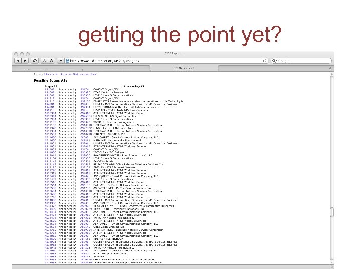 getting the point yet? 