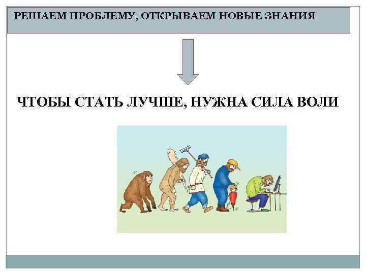 РЕШАЕМ ПРОБЛЕМУ, ОТКРЫВАЕМ НОВЫЕ ЗНАНИЯ ЧТОБЫ СТАТЬ ЛУЧШЕ, НУЖНА СИЛА ВОЛИ 