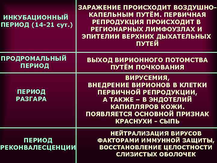 ЗАРАЖЕНИЕ ПРОИСХОДИТ ВОЗДУШНОКАПЕЛЬНЫМ ПУТЁМ. ПЕРВИЧНАЯ ИНКУБАЦИОННЫЙ РЕПРОДУКЦИЯ ПРОИСХОДИТ В ПЕРИОД (14 -21 сут. )