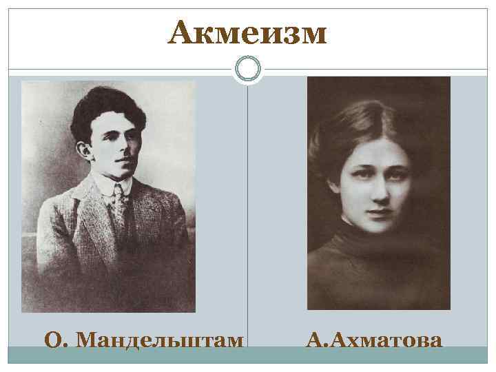 Акмеизм О. Мандельштам А. Ахматова 