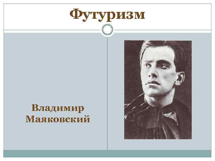 Футуризм Владимир Маяковский 