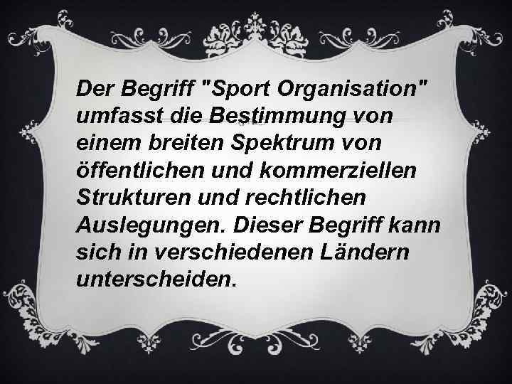 Der Begriff 