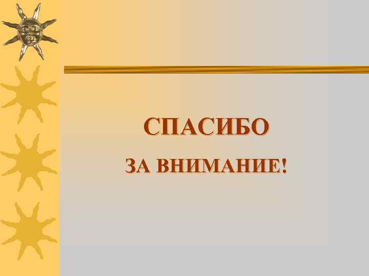 СПАСИБО ЗА ВНИМАНИЕ! 