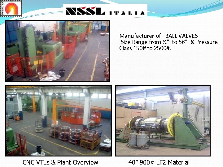 Manufacturer of BALL VALVES Size Range from ½” to 56” & Pressure Class 150#