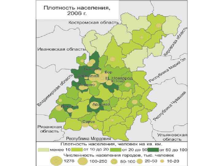 Карта плотности населения ленинградской области