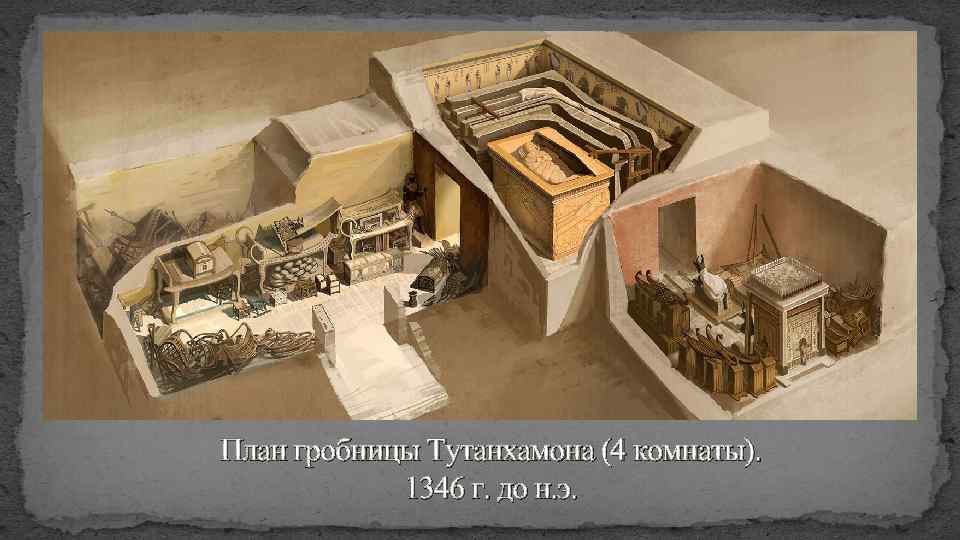 План гробницы Тутанхамона (4 комнаты). 1346 г. до н. э. 
