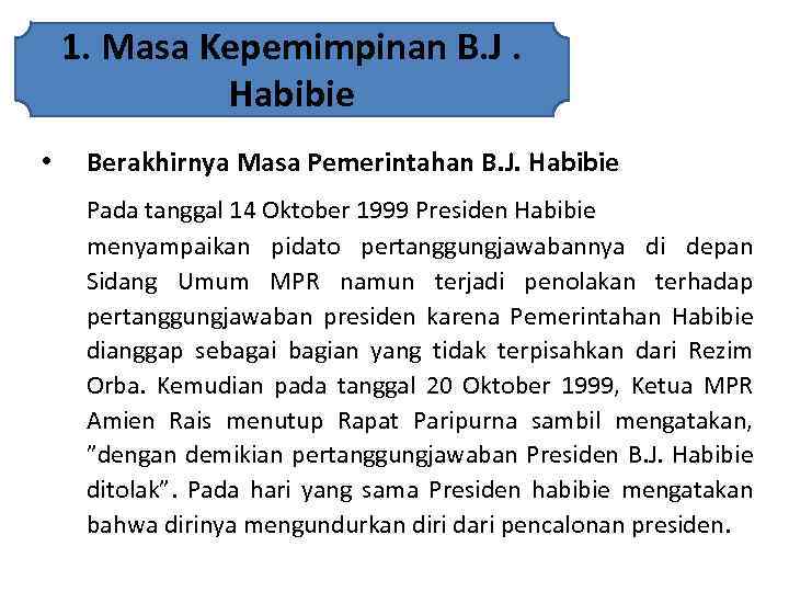 A Perekonomian Di Indonesia Pada Masa Pemerintahan Reformasi