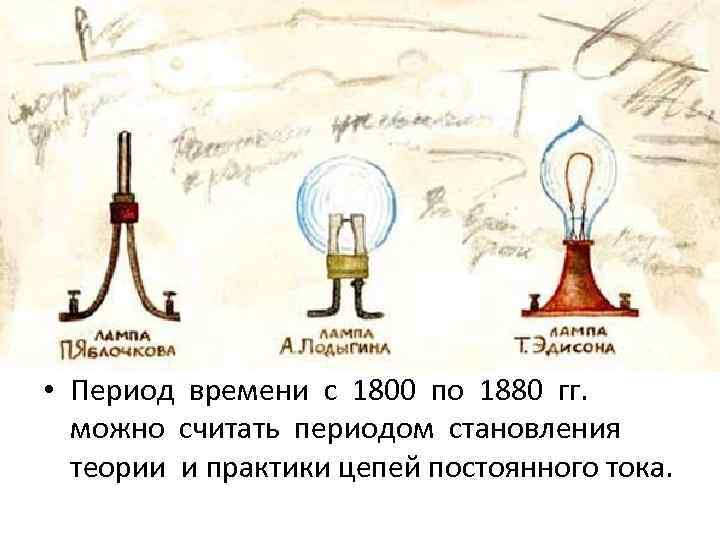  • Период времени с 1800 по 1880 гг. можно считать периодом становления теории
